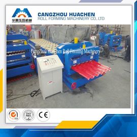 Building Material Aluminum Roof Glazed Tile Roll Forming Machine For Gardens , Factories