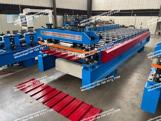 Ethiopia 600 PLC Control System Roof Sheet Making Machine Iron Rolling Machine