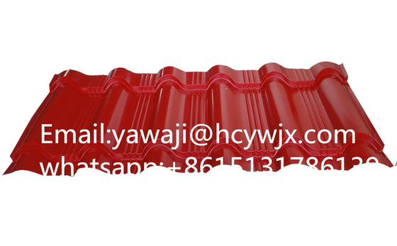 الهيدروليكية الزجاجية الفولاذ البلاط لفة تشكيل آلة مع CR12 مادة القطع و 0.3-0.6mm سمك المواد
