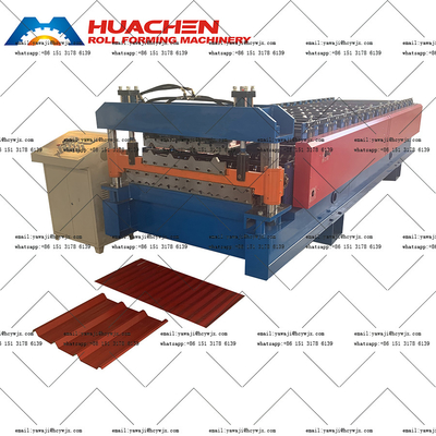 طوابق مزدوجة 0.3-0.6mm سقف الفولاذ آلات تشكيل للوحة ل 1200mm