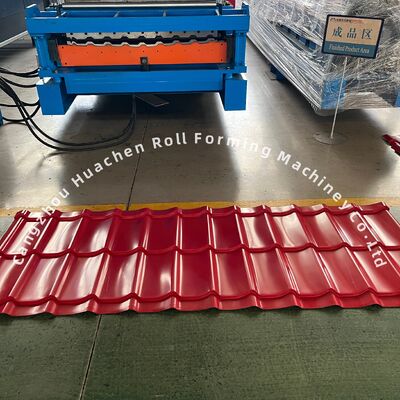 سرعة عالية 15m / min آلة تشكيل للوحة المموجة مزدوجة الطبقة مع تحكم PLC من باناسونيك و 45 # استيل