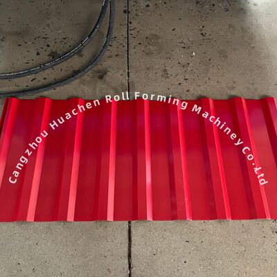 سرعة عالية 15m / min آلة تشكيل للوحة المموجة مزدوجة الطبقة مع تحكم PLC من باناسونيك و 45 # استيل