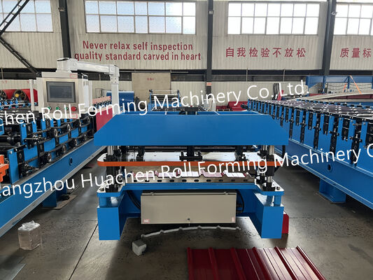 Trapezoid Roofing Tile Roll Forming Machine Standing Seam Roof Rolling
