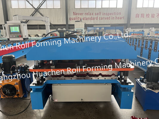 Fully Automatic Color Steel Tile Press Machine Colored Steel Glazed Tile Roll Forming Machine