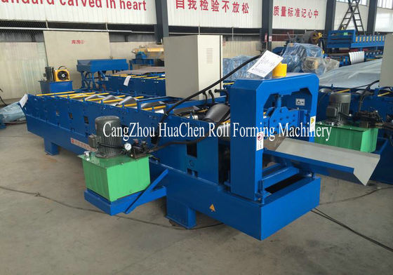 Color Coated Galvanized Ridge Cap Roll Forming Machine Two Output Tables