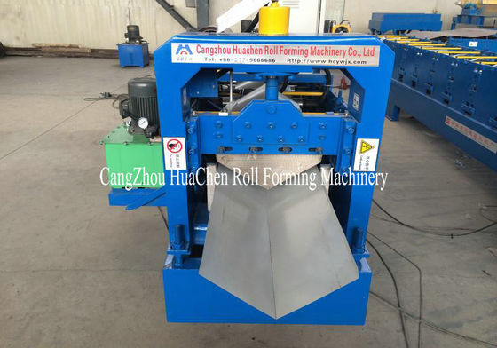 Color Coated Galvanized Ridge Cap Roll Forming Machine Two Output Tables