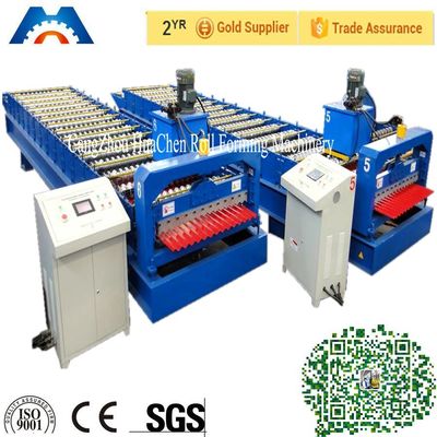 Corrugated Iron Cold Roll Forming Machine 2-10m/Min PPGi GI