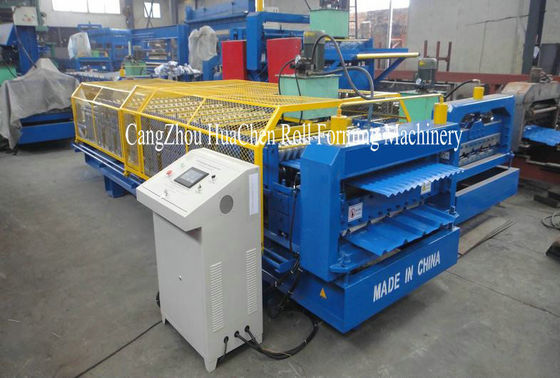 آلة تشكيل لفة طبقة مزدوجة بسقف معدني Popuar الحجم مع غطاء آمن