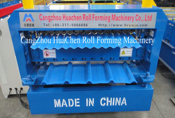 آلة تشكيل لفة طبقة مزدوجة بسقف معدني Popuar الحجم مع غطاء آمن