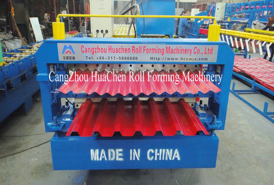 Durable Double Layer Roll Forming Machine Mitsubishi / Siemens Control System