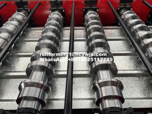 G250-G300 آلة تشكيل سقف لفائف الزنك ، آلة تشكيل لوحة لفة ثلاث مراحل