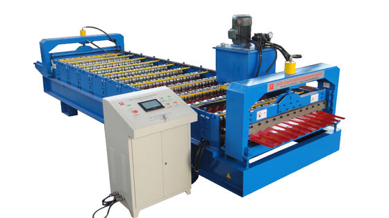 شبه منحرف سقف لوحة الجدار لفة تشكيل آلة الصفائح المعدنية السابق لمس الشاشة