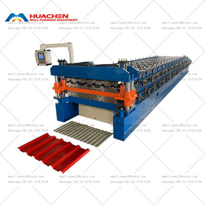 مادة بناء مزدوجة الطبقة الآلات الأسقف المموجة و آلة تشكيل لفة ورقية ترابيزويدية