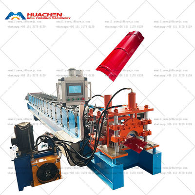 صناعة أوراق السقف المعدنية السقف الفولاذية ريدج كاب رول تشكيل آلة