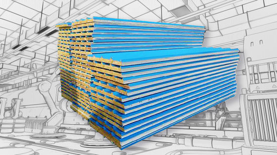 لوحة الجدار / سقف ساندويتش لفة تشكيل آلة ساندويتش الصوف الصخري لوحة