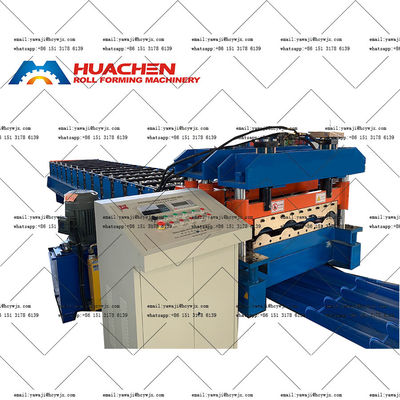 0.3-0.6mm سمك المواد الجدار السقف البلاط آلات تشكيل لفة مع قطر العمود 70mm
