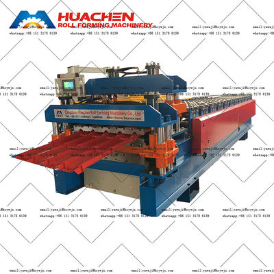 لوحة السقف المعدنية المغلفة آلة تشكيل للوحات مزدوجة للمواد PPGI / GI