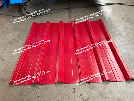 آلة تشكيل اللفائف ذات الطبقة المزدوجة مع التحكم PLC لعرض 1250 ملم وإنتاج البلاط بسمك 0.3-0.6 ملم