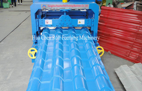 5.5KW Hydraulic Arc Glazed Roof Tile Roll Forming Machine For Family Construction