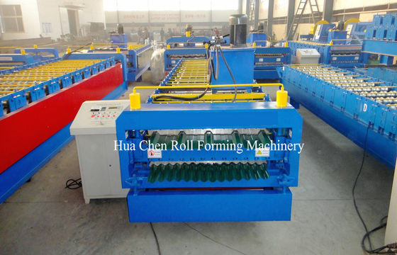 آلة تشكيل لفة الطبقة المزدوجة المموجة IBR للصفائح الفولاذية مع CE