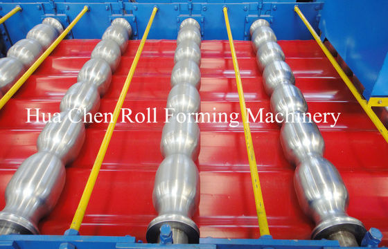 7.5Kw الطاقة الهيدروليكية بلاط السقف وآلة تشكيل لفة الباردة طبقة مزدوجة مع CE