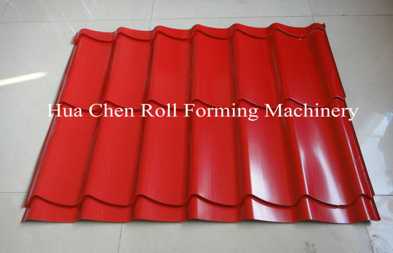 7.5Kw الطاقة الهيدروليكية بلاط السقف وآلة تشكيل لفة الباردة طبقة مزدوجة مع CE