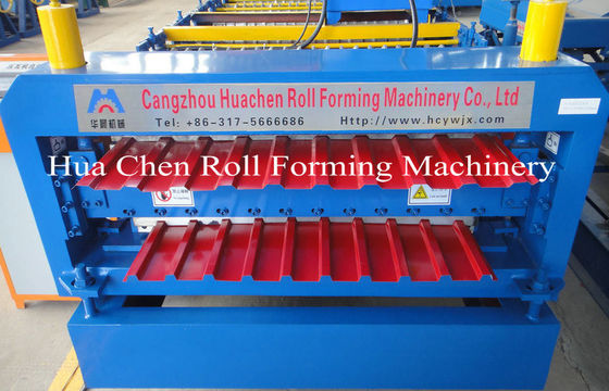20m/Min Red Panel Double Layer Roll Forming Machine Roofing Sheet Forming Machine