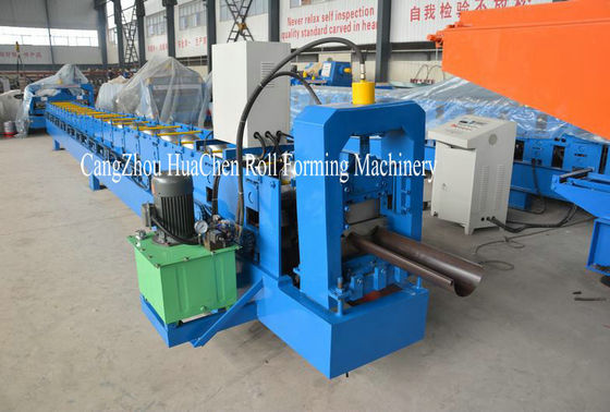 Rain Water Cr12 Gutter Roll Forming Machine , Steel Sheet Bending Machine