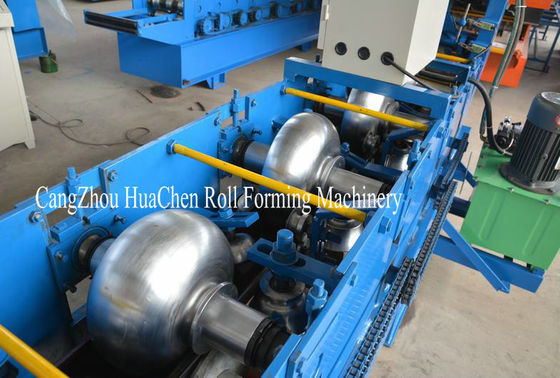 Rain Water Cr12 Gutter Roll Forming Machine , Steel Sheet Bending Machine