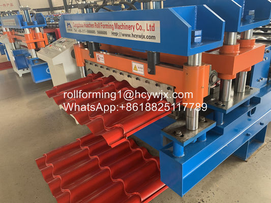 2m / Min PLC تحكم البلاط المزجج العتيقة لفة تشكيل آلة