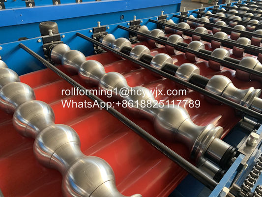 2m / Min PLC تحكم البلاط المزجج العتيقة لفة تشكيل آلة