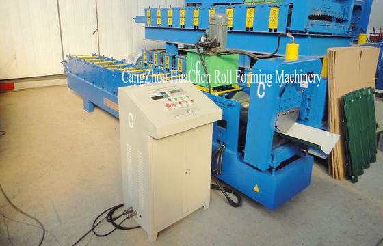 380V Industrial Ridge Cap Roll Form Equipment PLC Control Cutting Method