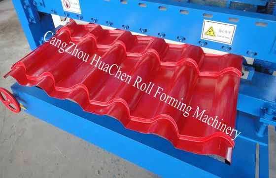 High Speed Steel Glazed Roll Forming Equipment With Hydraulic Press And Cut System