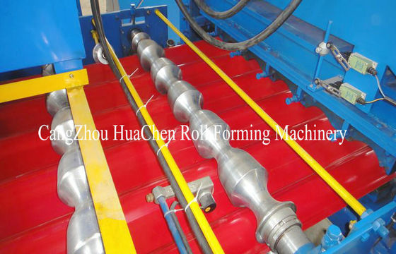 High Speed Steel Glazed Roll Forming Equipment With Hydraulic Press And Cut System